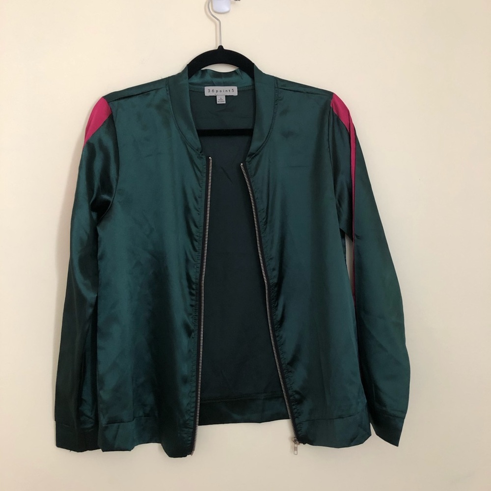 Emerald Green Bomber Jacket